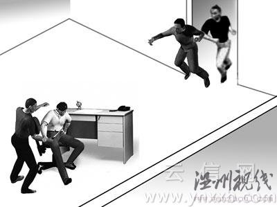 云南省教育廳發(fā)生劫持案人質(zhì)奪刀自救(圖)