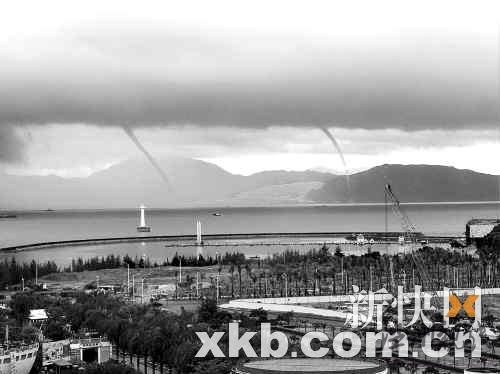 深圳灣現三道水龍卷奇觀 持續17分鐘