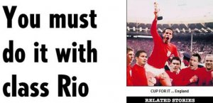 名帥盛贊英格蘭新隊長 稱費迪南德1點強于特里