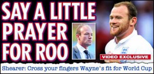 魯尼膝傷無礙定代表英格蘭 聲援特里及斷腿元兇