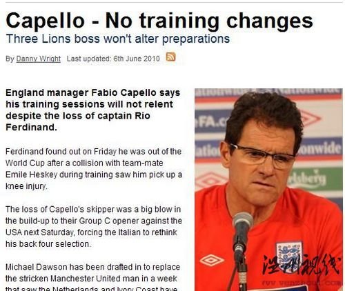 卡佩羅稱不降低訓(xùn)練強(qiáng)度 金自信能頂替費(fèi)迪南德