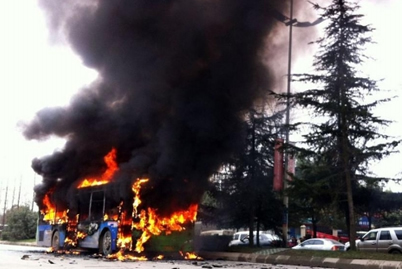 貴陽公交車自燃 2014年2月27日貴陽市金陽南路237路公