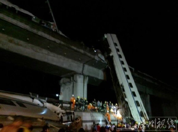 溫州動(dòng)車追尾事故現(xiàn)場(chǎng)