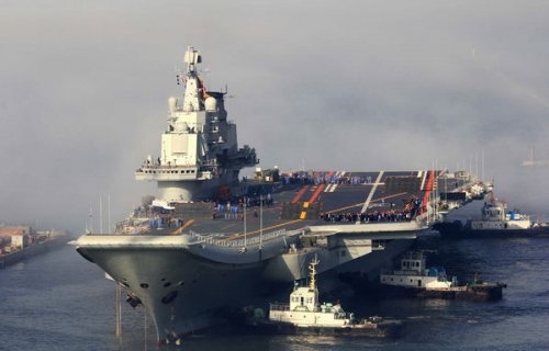 中國航母高速大轉彎試航