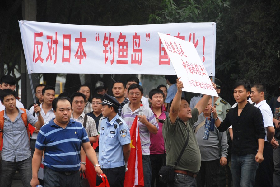 山東威海抗議日本