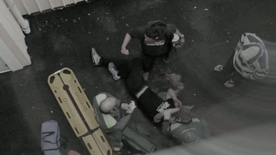 瑞典跑酷高手失誤