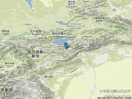 2012年11月28日吉爾吉斯斯坦發(fā)生4.0級地震