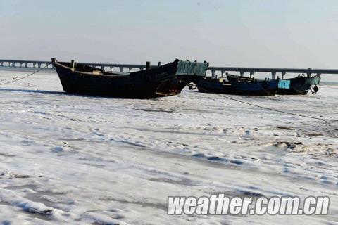 青島膠州灣海冰