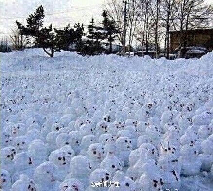堆1314個雪人表白被拒 堆1314個雪人表白被拒