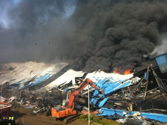 蕭山友成機(jī)工大火