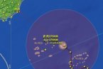 2013年第9號臺風飛燕路徑 8月1日晚7點飛燕臺風距離海