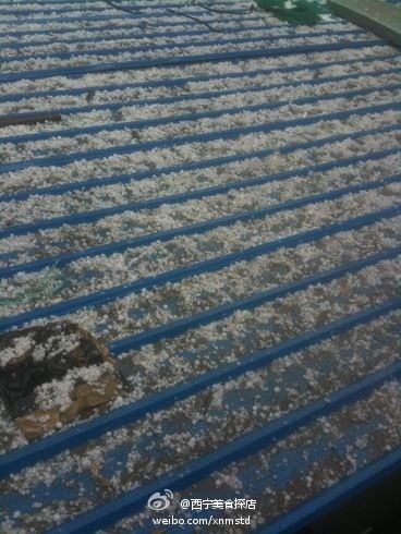 青海西寧冰雹 8月10號下午西寧突降暴雨冰雹