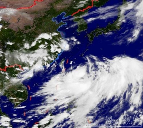 2013年臺風潭美衛(wèi)星云圖