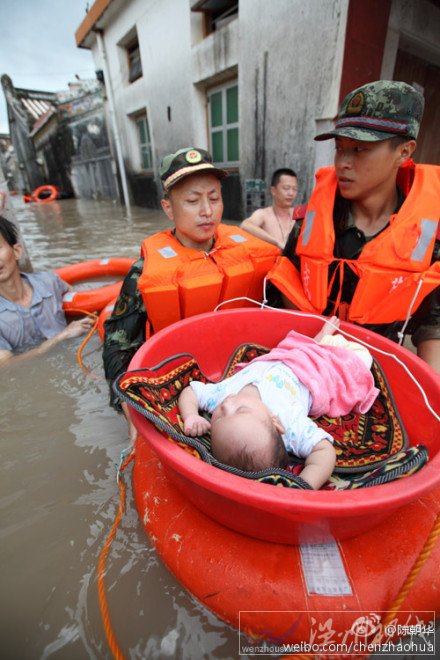 普寧水災(zāi)圖片 最深積水超2米有