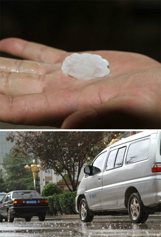 甘肅遭冰雹襲擊 造成經濟損失1.3億