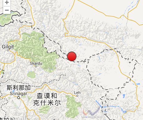 中國克什米爾交界4.2級地震