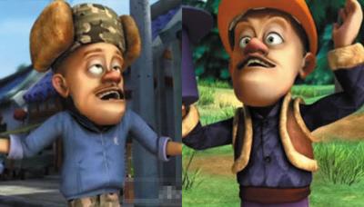 超本山像光頭強(qiáng) 本山大叔的打扮很像動(dòng)畫片人物光頭強(qiáng)