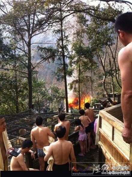 寧海鍋爐溫泉爆炸圖片