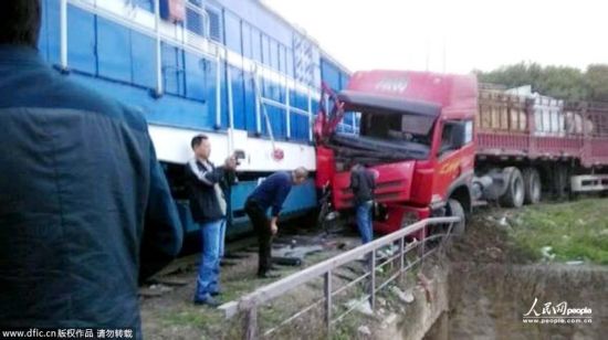 洛陽(yáng)貨車撞火車