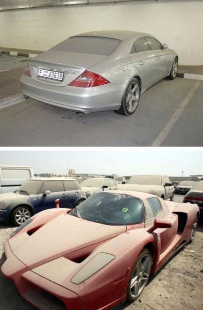 迪拜豪車遭遺棄原因 因超速罰單開(kāi)的太高