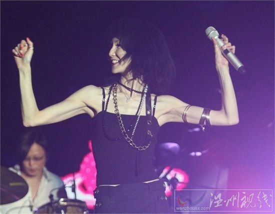 張曼玉唱歌跑調(diào)：2014上海草莓音樂節(jié)張曼玉唱歌圖片