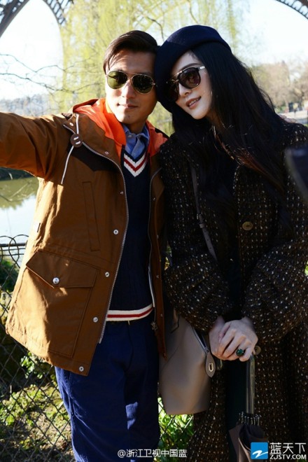 謝霆鋒和范冰冰自拍照