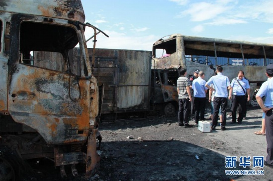 湖南高速車禍現(xiàn)場