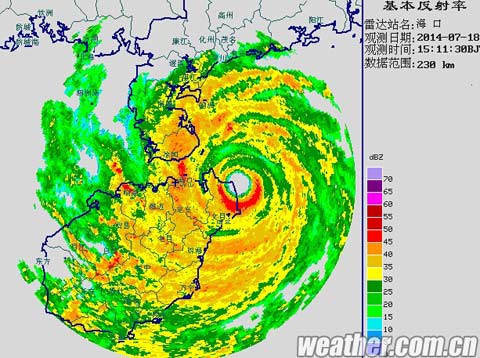 超強臺風威馬遜登陸海南