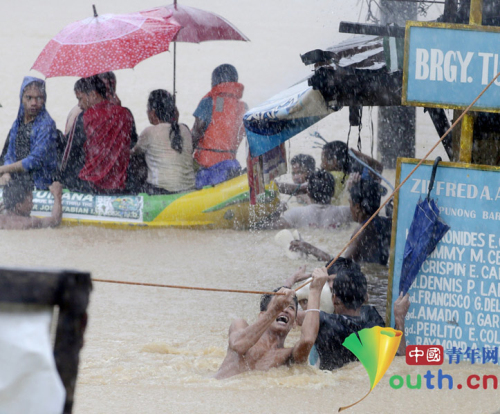 鳳凰登陸菲律賓首都及周邊城市被淹