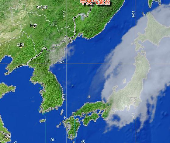 臺風巴蓬登陸日本時衛星云圖