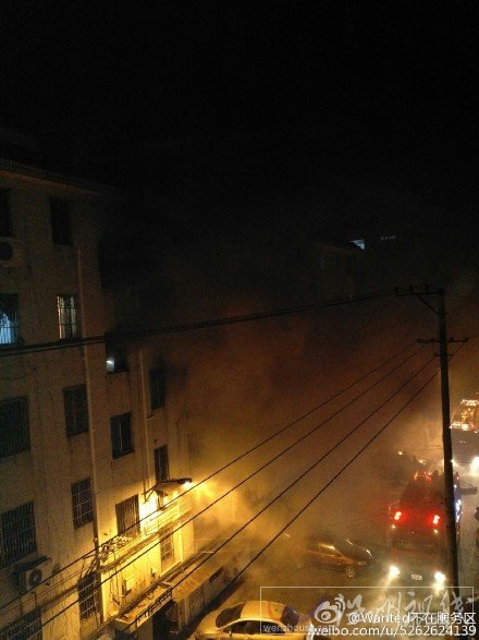 義烏勝利小區(qū)火災(zāi)現(xiàn)場