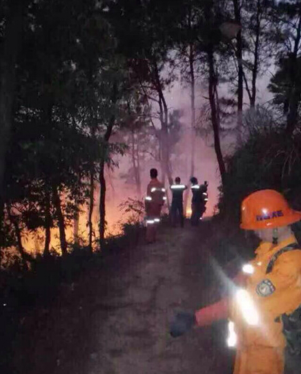 廣西梧州突發(fā)山火