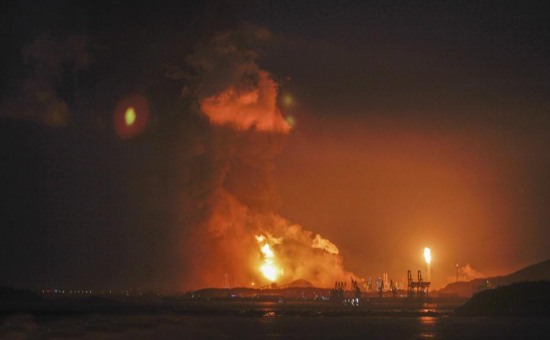 福建漳州古雷PX項目爆燃