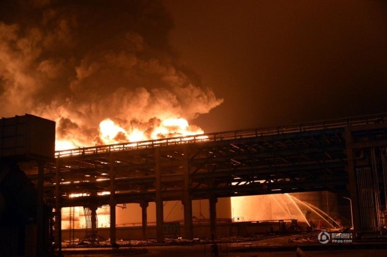 福建漳州古雷PX項目爆燃