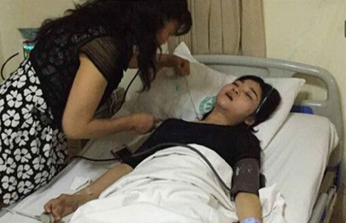 被打女司機住院