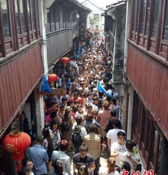 五一假期景區爆棚