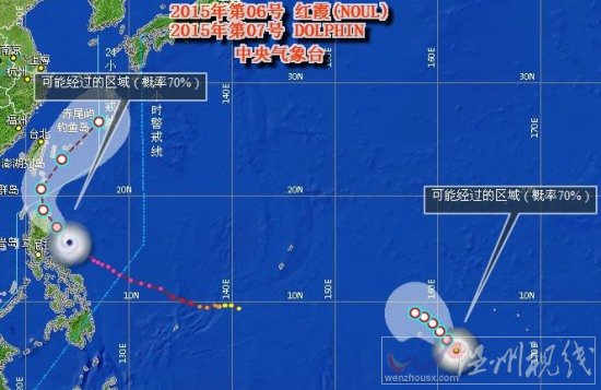 雙臺風紅霞白海豚