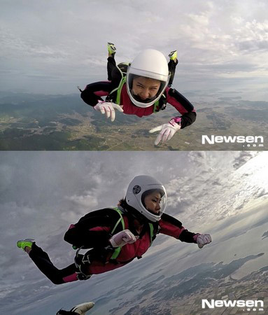 鄭仁雅跳傘訓練照片