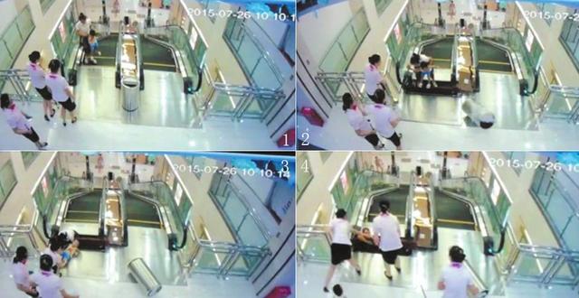 女子被攪入扶梯