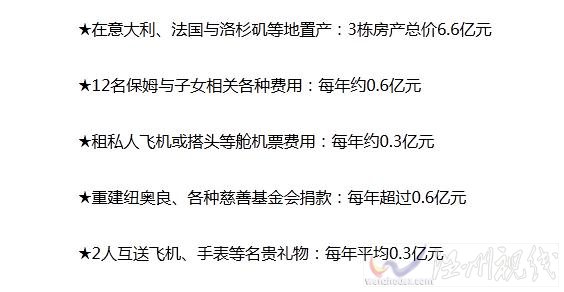 皮特夫婦每年花費明細