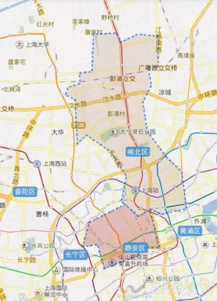 上海靜安區閘北區合并