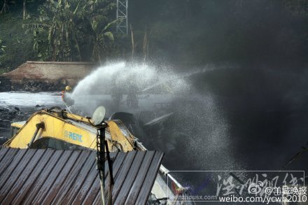 趙溪村大火現(xiàn)場(chǎng)