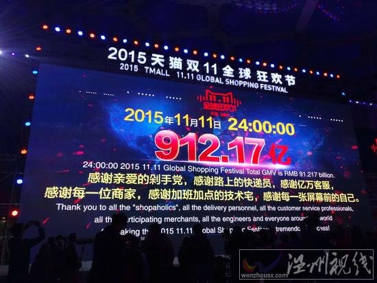 淘寶雙11交易額 2015年淘寶雙十一交易總額是多少
