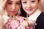 趙麗穎參加表妹婚禮 趙麗穎接新娘捧花