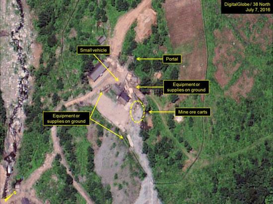 朝鮮核試驗地點朝鮮豐溪里核試驗場衛(wèi)星圖