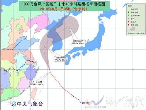 臺風圓規路徑圖