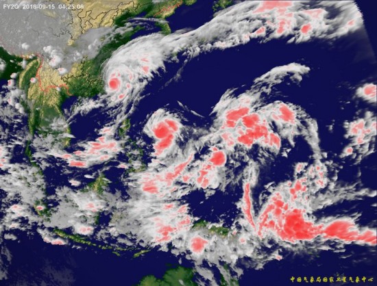 臺(tái)風(fēng)莫蘭蒂衛(wèi)星云圖