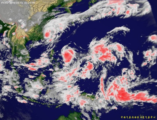 臺(tái)風(fēng)莫蘭蒂衛(wèi)星云圖