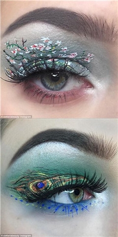 少女創(chuàng)作微型眼妝