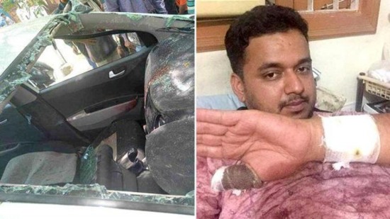 馬兒熱暈怒懟汽車